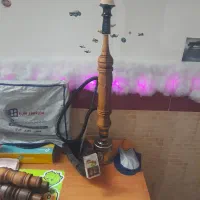 قلیان کامل چوب گردو نوطعم ن درجه یک رخ دار سهبعد|زیورآلات و اکسسوری|شاهرود, |دیوار