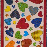 گلیم فرش قلبی
