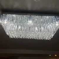 لوستر کریستالی مربع شکل