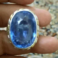 انگشتر توپاز اصلی عالی با رکاب دست ساز