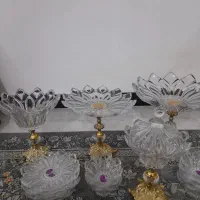 سرویس کریستال اجیل خوری شش نفره|ظروف سرو و پذیرایی|رباطکریم, کیکاور|دیوار