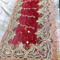 دوعدد رومیزی رانر سرمه دوزی و پولک دوزی قدیمی