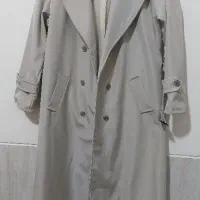 بارانی بلند فری سایز استخوانی رنگ -نو