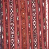 قالی دست بافت و پشتی(ترکمنی)|فرش|گنبد کاووس, |دیوار