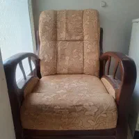 مبل تک نفره چوبی|مبلمان خانگی و میز عسلی|اصفهان, شاه پسند|دیوار