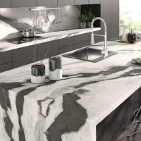 سرامیک کار و سنگ صفحه کابینت سرامیکی روشویی اسلپ