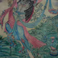 نقاشی روی پوست قدیمی.