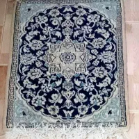 فرش پادری دستباف گل ابریشم نایین