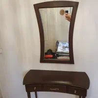 کنسول آینه چوبی