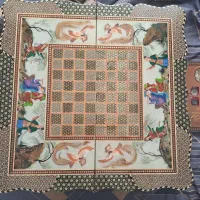 تخت نرد چرم کوب وخاتم