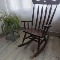 صندلی راک چوبی