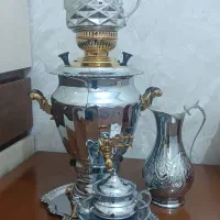 سماور گازی ۶ لیتری عالی نسب همراه باسرویس کامل
