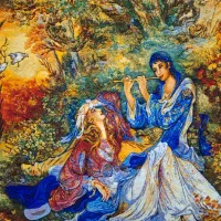 تابلو فرش دستبافت ابریشمی|تابلو فرش|ارومیه, |دیوار