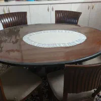 میز ناهار خوری .صفحه جدا شونده . ۶ نفره چوب