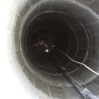 حفاری چاه اب بتن ریزی داخل چاه تخریب ساختمان