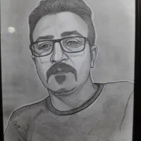 طراحی چهره سیاه قلم