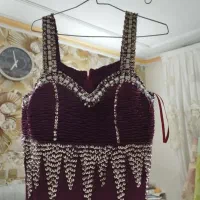 پیراهن دوتکه مجلسی در حد نو چند ساعت پوشیده شده