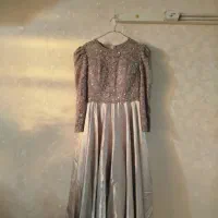 لباس مجلسی طوسی نقره ای