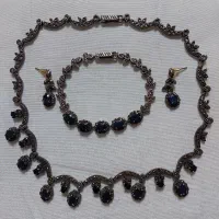 ست کامل نقره با ۲۲ یاقوت کبود اصل