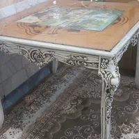 میز غذاخوری تمام چوب منبت|میز و صندلی غذاخوری|قم, ولیعصر|دیوار