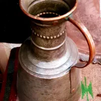 مشربه مسی قاجاری|کلکسیون اشیاء عتیقه|کرمانشاه, |دیوار