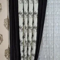 والن پرده دوعددمخمل ترک