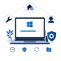 خدمات کامپیوتری، نصب ویندوز و نرم‌ افزار - در محل