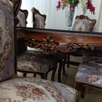 میز نهار خوری چوب گردو|میز و صندلی غذاخوری|شاهین‌شهر, شهرک میلاد|دیوار