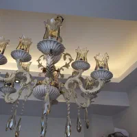 تعدادی لوستر برنز آبکاری فرانسوی با حباب دودی