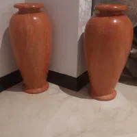 یک جفت گلدان سنگی بسیار شیک و سنگین