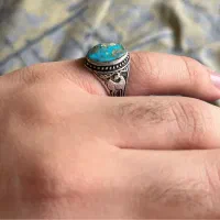 انگشترنقره فیروزه نیشابوراصل بارکاب آهو امضا امانی|جواهرات|تهران, خواجه نظام الملک|دیوار