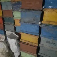 مقداری بدنه ونیم طبق وکندوی خالیه زنبور عسل|لوازم جانبی حیوانات|خوی, |دیوار