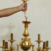 دو عدد لوستر نه شاخه چشمه نور
