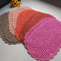 رومیزی و رانر قلاب بافی