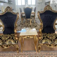 مبل سلطنتی 8 نفره با میز غذاخوری 4 نفر|مبلمان خانگی و میز عسلی|بازرگان, |دیوار