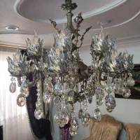 لوستر برنجی هشت شاخه|لوستر و چراغ آویز|اسلامشهر, شهرک الهیه|دیوار