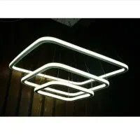 لوستر مدرن مربع تک،دو و سه حلقه دوطرف و یکطرف نور