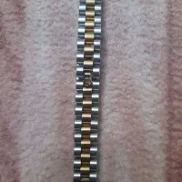 دستبند استیل رولکس نقره‌ای و طلایی