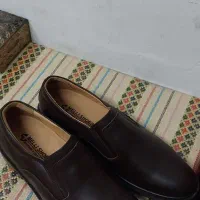 کفش چرم قهوه‌ای سوخته|کیف، کفش، کمربند|رشت, شهرک شهید مفتح|دیوار