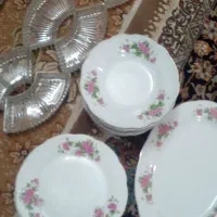 ظرف غذاخوری گل سرخی