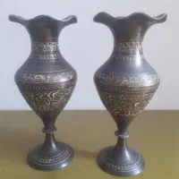 جفت گلدان برنجی (مینیاتوری)