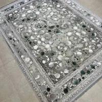 قالی طلاکوب و سبز کرم