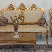 مبل سلطنتی ۹ نفره  بسیار تمیز  با چوب اصل