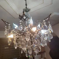 لوستر برنز کریستال شامپاینی وسفید