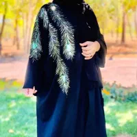 عبا مجلسی  طرح پر طاووس ترکیب نقاشی و جواهر دوزی