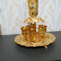 ست جام وسینی برنزنگین دار( ۸پیکه )