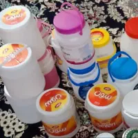 دبه اب شیشه ترشی سس و رب سطل ماستی