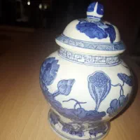 جار چینی آبیوسفید دربدار|صنایع دستی و سایر لوازم تزئینی|تهران, قزل قلعه|دیوار