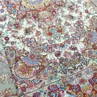 فروش فرش خطیبی شش متری گل ابریشم زیر قیمت بازار