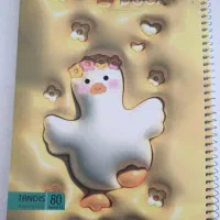 دفتر 80 برگ دخترونه نقاشی شده با دست